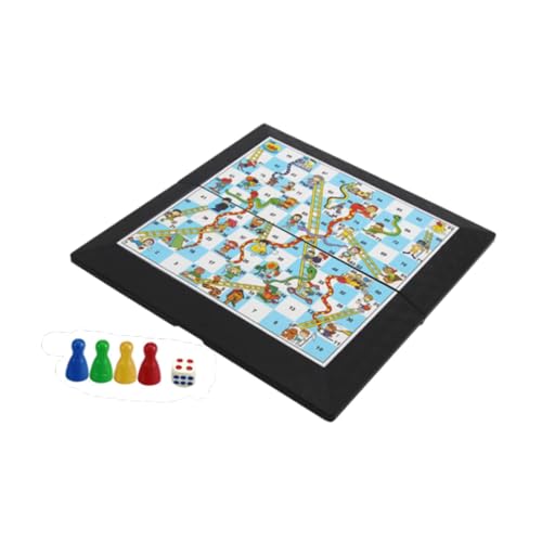 kowaku Schlangen- und Leiterspiel, traditionelles Strategiespiel, zusammenklappbares Schachbrett, Familienbrettspiel für draußen, Camping, Schulen im kowaku Schlangen- und Leiterspiel, traditionelles Strategiespiel, zusammenklappbares Schachbrett, Familienbrettspiel für draußen, Camping, Schulen im von kowaku
