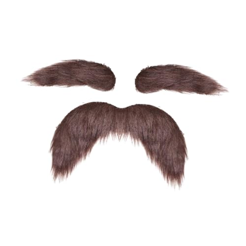 kowaku Schnurrbart Augenbrauen Kostüm Dekor Halloween Bart für Maskerade Weihnachten, Braun kowaku Schnurrbart Augenbrauen Kostüm Dekor Halloween Bart für Maskerade Weihnachten, Braun von kowaku