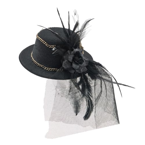 kowaku Steampunk -Top -Hut gotischer Haarclip für Partybevorzugungen Tanzen Halloween Cosplay, Schwarz kowaku Steampunk -Top -Hut gotischer Haarclip für Partybevorzugungen Tanzen Halloween Cosplay, Schwarz von kowaku