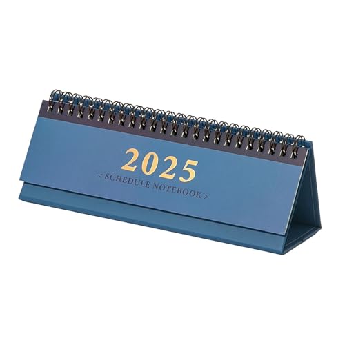 kowaku Tischkalender 2025 – läuft von Januar 2025 bis Dezember 2025 – Kleiner 2025 Flip-Desktop-Kalender, Blau von kowaku