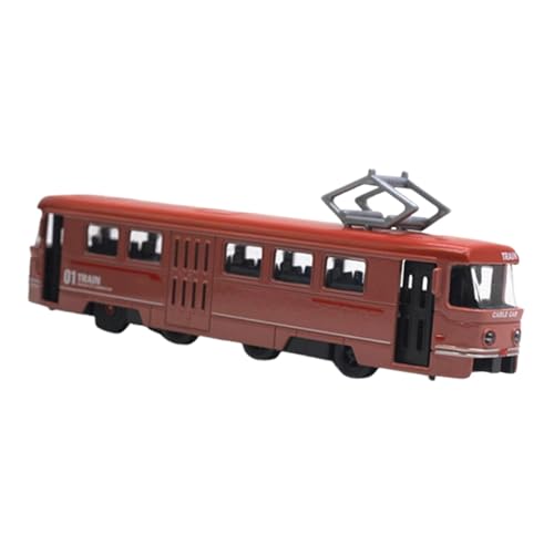 kowaku Tram Model Transport Car Model 1/90 mit 2 offenbaren Türen Dekorative Dekor Sammler Geschenk -Stütze mit Licht und Musikverzierung, Retro Rot kowaku Tram Model Transport Car Model 1/90 mit 2 offenbaren Türen Dekorative Dekor Sammler Geschenk -Stütze mit Licht und Musikverzierung, Retro Rot von kowaku