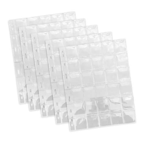 kowaku Währungsseiten Protektor Leichtes Clear Collector Pocket Inserts Halter Sammlung Ärmel, 30 Gittermünzenseiten von kowaku