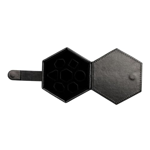 kowaku Würfel-Organizer-Halter, Würfelhalter-Box, Hex-Würfelbox, Würfel-Aufbewahrungskoffer für Reisen, Rollenspiele, Tischspiele, Schwarz von kowaku