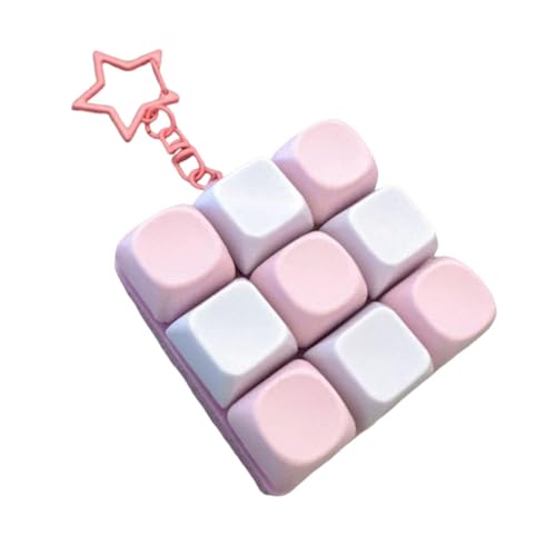 kowaku Zappeln Spielzeug Multifunktionale Kompakte Dekompression Taste Keychain , Rosa Und Weiß von kowaku