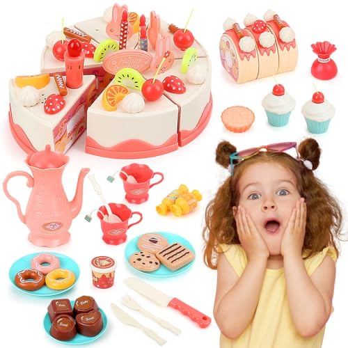 kramow Geburtstagstorte für Spielküche und Kaufmannsladen, Kinderküche Zubehör Geschenk für Kinder Mädchen ab 3 4 5 6, Küchenspielzeug, Kinder Rollenspiel kramow Geburtstagstorte für Spielküche und Kaufmannsladen, Kinderküche Zubehör Geschenk für Kinder Mädchen ab 3 4 5 6, Küchenspielzeug, Kinder Rollenspiel von kramow