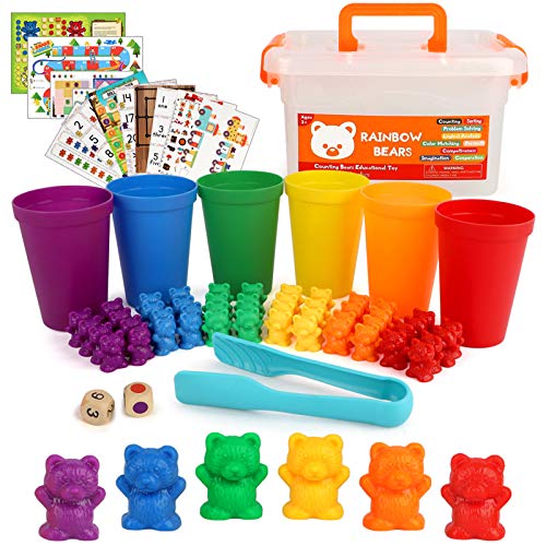 kramow Montessori Spielzeug Sortieren 3 4 5 6 7 8 Jahren, Farben Lernen, Sortierspiel Kinder, Lernspielzeug Pädagogisches Spielzeug Geschenk für Mädchen Jungen, 82 Stück kramow Montessori Spielzeug Sortieren 3 4 5 6 7 8 Jahren, Farben Lernen, Sortierspiel Kinder, Lernspielzeug Pädagogisches Spielzeug Geschenk für Mädchen Jungen, 82 Stück von kramow