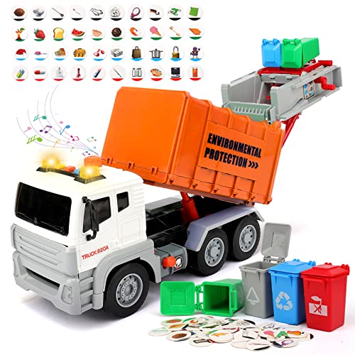 kramow Müllauto Spielzeug mit Lichtern und Sound,Spielzeug ab 4 Jahren für Jungen,Spielzeugautos Fahrzeuge Lernspielzeug für Kinder Jungen Mädchen,Orange kramow Müllauto Spielzeug mit Lichtern und Sound,Spielzeug ab 4 Jahren für Jungen,Spielzeugautos Fahrzeuge Lernspielzeug für Kinder Jungen Mädchen,Orange von kramow