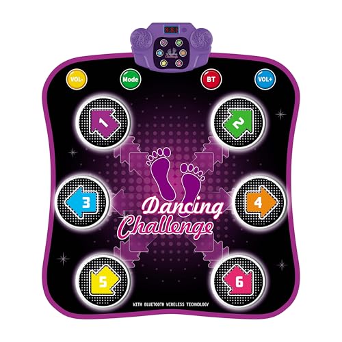 kramow Tanzmatte Spielzeug mit LED-Leuchten Musik, Bluetooth-Unterstützung, Spielmatte 3-Spiel-Modi, Tanzspiel-Matte Spielzeug Weihnachten Geburtstagsgeschenke für 3 4 5 6 7 8+ Jahre alte Jungen Mädch kramow Tanzmatte Spielzeug mit LED-Leuchten Musik, Bluetooth-Unterstützung, Spielmatte 3-Spiel-Modi, Tanzspiel-Matte Spielzeug Weihnachten Geburtstagsgeschenke für 3 4 5 6 7 8+ Jahre alte Jungen Mädch von kramow