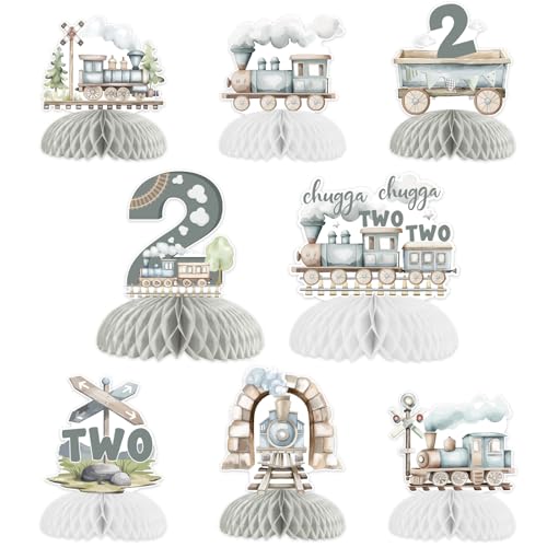 kreat4joy Zug 2. Geburtstag Dekoration Junge, 8pcs Chugga Chugga Two Two Party Dekoration Tisch Honeycomb Centerpiece für Vintage Train Choo Choo I'm Two 2nd Second Birthday Supplies kreat4joy Zug 2. Geburtstag Dekoration Junge, 8pcs Chugga Chugga Two Two Party Dekoration Tisch Honeycomb Centerpiece für Vintage Train Choo Choo I'm Two 2nd Second Birthday Supplies von kreat4joy