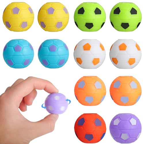 12Pcs Hand Fidget Spinner Fußball Bälle, Fußball Fidget Spinner- Stress Relief Mini Fußball Spielzeug (3.5 cm) von ktxaby
