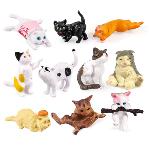 kukifun 10 Stück niedliche Katzenfiguren, Mini Kawaii Kätzchen Spielzeug Sammlung Tier Charakter Spielset für Kuchen Topper Garten Auto Dekorationen kukifun 10 Stück niedliche Katzenfiguren, Mini Kawaii Kätzchen Spielzeug Sammlung Tier Charakter Spielset für Kuchen Topper Garten Auto Dekorationen von kukifun