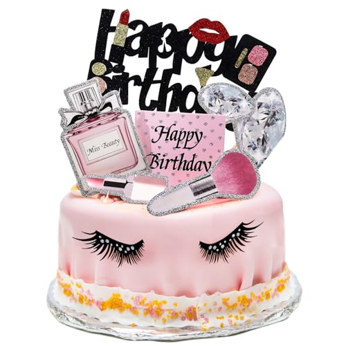 KUKIFUN Make-up Themen Kuchenaufsätze, 22 Stück Geburtstags Dekorationen für Brautparty, Kosmetik-Salon, Spa, Themenpartys KUKIFUN Make-up Themen Kuchenaufsätze, 22 Stück Geburtstags Dekorationen für Brautparty, Kosmetik-Salon, Spa, Themenpartys von kukifun