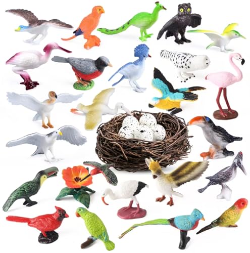 kukifun 30-teiliges Vogelset, realistische Vogel-Figuren,Papagei, Eule, Adler, Kolibri, Flamingo, mit Nest & Eiern für Kinder, Bildung, Geburtstag, Deko & Schulprojekte kukifun 30-teiliges Vogelset, realistische Vogel-Figuren,Papagei, Eule, Adler, Kolibri, Flamingo, mit Nest & Eiern für Kinder, Bildung, Geburtstag, Deko & Schulprojekte von kukifun