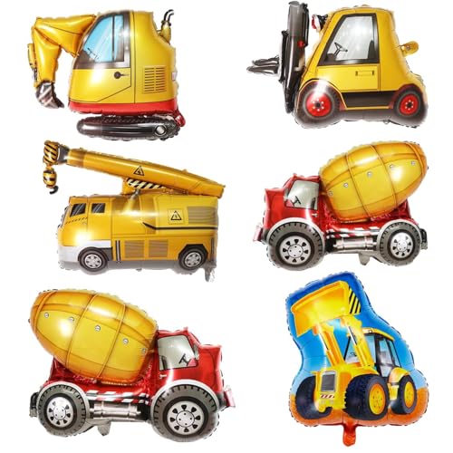 kukifun Baustelle Luftballons 6 Stück Bagger Luftballons Baustelle Geburtstag Deko Traktor Kran Gabelstapler Betonmischer Geburtstag Deko Auto Folienballons für Kindergeburtstag Party Dekorationen kukifun Baustelle Luftballons 6 Stück Bagger Luftballons Baustelle Geburtstag Deko Traktor Kran Gabelstapler Betonmischer Geburtstag Deko Auto Folienballons für Kindergeburtstag Party Dekorationen von kukifun