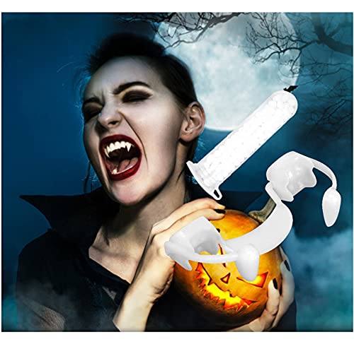 kushuang Retractable Vampire Fangs Adult - Einziehbare Vampirzähne Erwachsene - Falsche Körperteile Vampir Fangs Kit - Fangs Vampire Zähne Gefälschte Zahnersatz für Cosplay Requisiten Halloween Party von kushuang