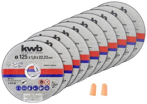 Kwb 712022 Trennscheiben-Set 10teilig 125mm 22.23mm 10St. von kwb