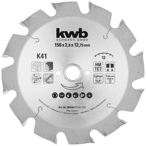 Kwb 584144 Kreissägeblatt 156 x 12.75mm 1St. von kwb