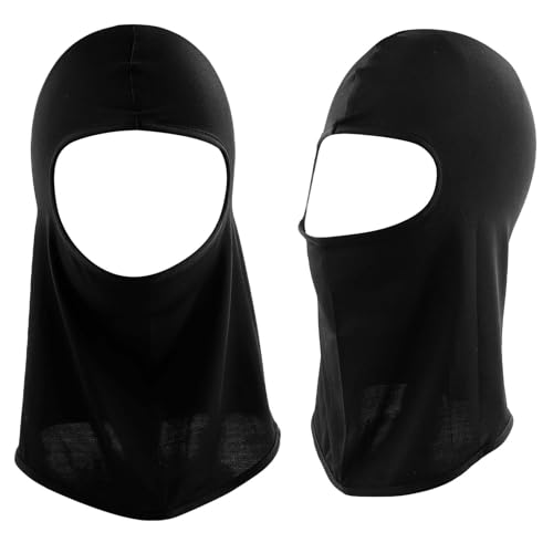 kwinfei 2 Stück Vollabdeckende Haubenmaske mit offenen Augen und Mund, atmungsaktiv, elastisch, schwarz, Cosplay-Kostüm, Kapuze, Unisex-Kopfbedeckung für Halloween, Maskerade, Party, Rollenspiel kwinfei 2 Stück Vollabdeckende Haubenmaske mit offenen Augen und Mund, atmungsaktiv, elastisch, schwarz, Cosplay-Kostüm, Kapuze, Unisex-Kopfbedeckung für Halloween, Maskerade, Party, Rollenspiel von kwinfei