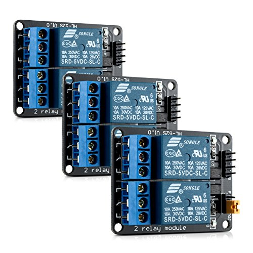 kwmobile 3X 2 Kanal Relais Modul mit 5V für Arduino von kwmobile