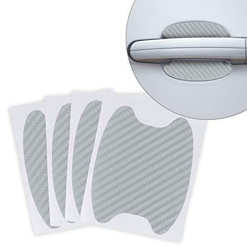 kwmobile 4X Universal Auto Türgriff Lackschutzfolie - selbstklebend - Carbon Schutzfolie Griffmulden Silber - 6,8 x 8,5 cm kwmobile 4X Universal Auto Türgriff Lackschutzfolie - selbstklebend - Carbon Schutzfolie Griffmulden Silber - 6,8 x 8,5 cm von kwmobile