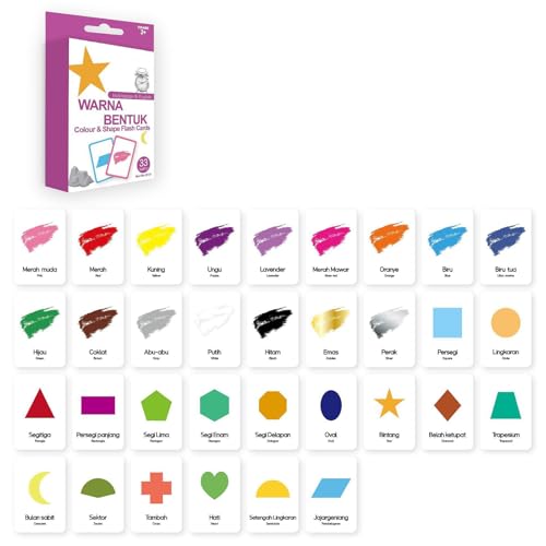 33pcs Zweisprachige Lernkarten Für Kinder Mit Indonesischen Und Englischen Tiervokabeln Tränenresistente Flitzkarten Set Set von kwoifioy
