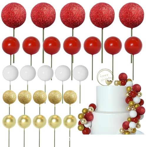 50pieces Cake Decoration Set Runde Toppers Dekorative Vorspeise Picks Party Cake Decors Für Festivalanlass Geeignet von kwoifioy