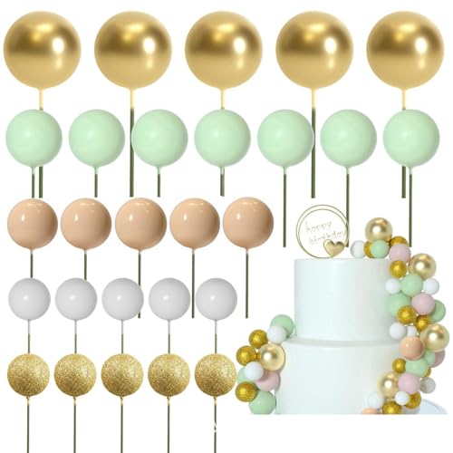 50pieces Cake Decoration Set Runde Toppers Dekorative Vorspeise Picks Party Cake Decors Für Festivalanlass Geeignet von kwoifioy