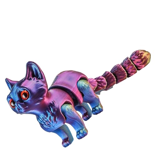 Tragbares Metallic Kätzchen Zappeln Spielzeug Interaktiver Stressabbau Für Kinder Und Erwachsene 3D Druckspleißen von kwoifioy