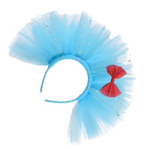 kwoifioy Blue Tulle Stirnband Seuss Kostüm Haarband Für Halloween Cosplay Und Buchmotivfeier Roleplay Kopfbedeckung kwoifioy Blue Tulle Stirnband Seuss Kostüm Haarband Für Halloween Cosplay Und Buchmotivfeier Roleplay Kopfbedeckung von kwoifioy