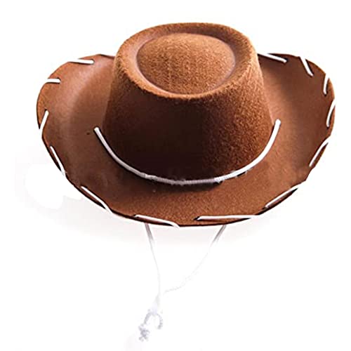 kwoifioy Modischer Cowboyhut für Kostüm, Western-Accessoire, Rollenspiel, Fedora, Jungen, Mädchen, Party, Filz mit verstellbarem Seil kwoifioy Modischer Cowboyhut für Kostüm, Western-Accessoire, Rollenspiel, Fedora, Jungen, Mädchen, Party, Filz mit verstellbarem Seil von kwoifioy