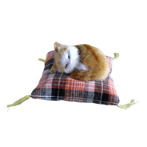 kwoifioy Realistische Gefüllte Plüsch Puppensimulation Pelzige Plüsch Schlafkatzen Statue Mit Kissenmatten Home Ornament Dekoration kwoifioy Realistische Gefüllte Plüsch Puppensimulation Pelzige Plüsch Schlafkatzen Statue Mit Kissenmatten Home Ornament Dekoration von kwoifioy