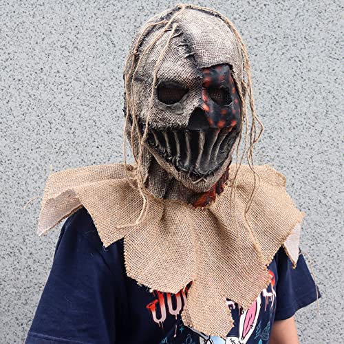 KychenBase Halloween Gruselige Gesichtsbedeckung, Vogelscheuche Maske und Kopfbedeckung, Kostüm für Verkleidung und Cosplay KychenBase Halloween Gruselige Gesichtsbedeckung, Vogelscheuche Maske und Kopfbedeckung, Kostüm für Verkleidung und Cosplay von kychenBase