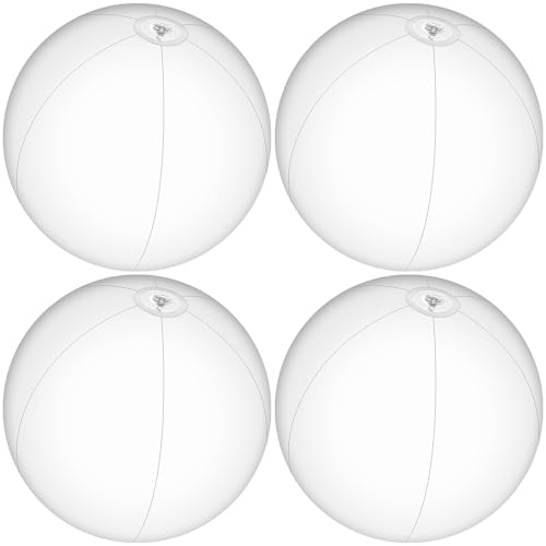 kymqlyw Aufblasbare Strandbälle, 61 cm, Schwimmbad-Bälle, Sommer-Outdoor-Dekoration, Kugel-Ornamente, schwimmfähiger Ball für Schwimmbad, Geburtstagsparty, Zubehör, transparent, 4 Stück kymqlyw Aufblasbare Strandbälle, 61 cm, Schwimmbad-Bälle, Sommer-Outdoor-Dekoration, Kugel-Ornamente, schwimmfähiger Ball für Schwimmbad, Geburtstagsparty, Zubehör, transparent, 4 Stück von kymqlyw
