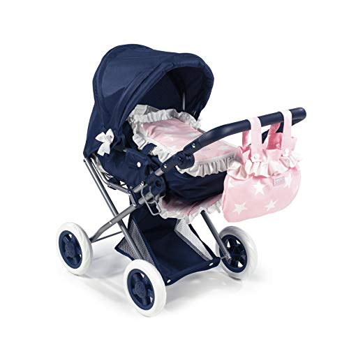 La Nina 60417 Kleiner Kinderwagen Carlota (37 x 65 x 44 cm) Puppenwagen, Rosa, 44 x 37 x 65 cm von La Nina