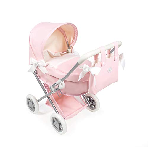 Diset 65049 Kleiner Kinderwagen Kunstleder Rosa Puppenwagen, S von La Nina