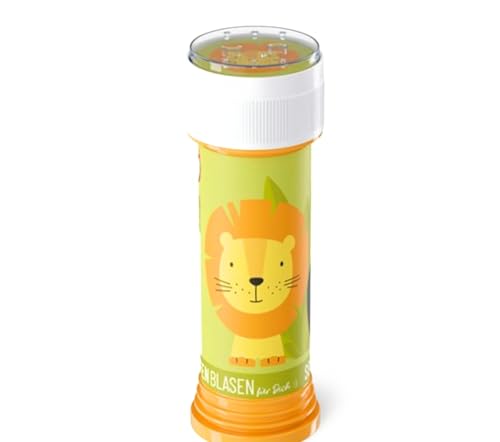 Seifenblasen für Kinder mit Löwen-Motiv, Grün-Orange, Bubble Wand mit Schraubverschluss Seifenblasen für Kinder mit Löwen-Motiv, Grün-Orange, Bubble Wand mit Schraubverschluss von la vida GmbH