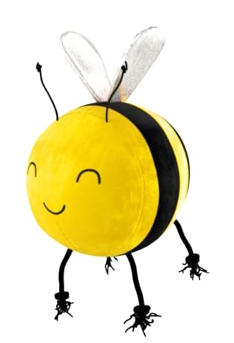 la vida GmbH Kleiner Liebling Biene Plüschtier, Gelb-Schwarz, Dekorative Kuschelbiene mit Lächelndem Gesicht von la vida GmbH