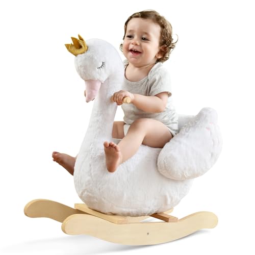 labebe Schaukeltier, Schaukelpferd, Schaukelspielzeug für Kleinkinder, weißer Holz-Schaukelstuhl labebe Schaukeltier, Schaukelpferd, Schaukelspielzeug für Kleinkinder, weißer Holz-Schaukelstuhl von labebe