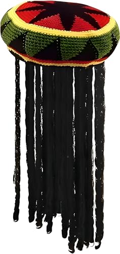 labreeze Jamaikanischer Rasta-Hut mit Dreadlocks Bob Marley Erwachsene Karibik Verkleidung Party Hut labreeze Jamaikanischer Rasta-Hut mit Dreadlocks Bob Marley Erwachsene Karibik Verkleidung Party Hut von labreeze