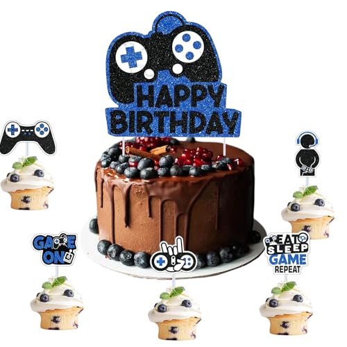 13 Stück Tortendeko Geburtstag Junge, Videospiel Tortendeko, Geburtstag Kuchen Deko, Videospiel Thema Cake Dekoration für Kinder Party Dekoration, Cupcake Topper 13 Stück Tortendeko Geburtstag Junge, Videospiel Tortendeko, Geburtstag Kuchen Deko, Videospiel Thema Cake Dekoration für Kinder Party Dekoration, Cupcake Topper von lafomukea