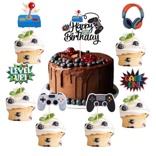 25 Stück Tortendeko Geburtstag Junge, Videospiel Tortendeko, ideo Gaming Cupcake, Spielkonsolen Thema Cupcake Topper, Torten Deko für Kinder Party Dekoration 25 Stück Tortendeko Geburtstag Junge, Videospiel Tortendeko, ideo Gaming Cupcake, Spielkonsolen Thema Cupcake Topper, Torten Deko für Kinder Party Dekoration von lafomukea