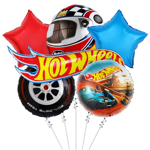 6 Stück Folienballons, Rennwagen-Geburtstagsdekoration, Heißauto-Ballons für Kindergeburtstagsparty-Dekoration 6 Stück Folienballons, Rennwagen-Geburtstagsdekoration, Heißauto-Ballons für Kindergeburtstagsparty-Dekoration von lafomukea