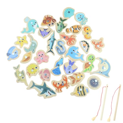 lafomukea Magnetisches Angelspiel, Magnet Angelspielzeug, Motorikspielzeug Fische, Lernspiele Motorikspielzeug Holz Angelspiel für Kinder lafomukea Magnetisches Angelspiel, Magnet Angelspielzeug, Motorikspielzeug Fische, Lernspiele Motorikspielzeug Holz Angelspiel für Kinder von lafomukea