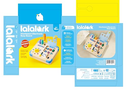 lalalark Elektronisches Busy Board – Montessori-inspiriertes Rollenspiel mit 15 LED-Leuchten und 9 Soundeffekten lalalark Elektronisches Busy Board – Montessori-inspiriertes Rollenspiel mit 15 LED-Leuchten und 9 Soundeffekten von lalalark