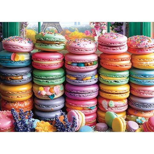 Puzzle 1000 Teile,Puzzle Erwachsene, EIN Herausforderndes Rätsel, Puzzles 1000 Teile Erwachsene, Puzzlespiele für Die Ganze Familie, Geschenke für Frauen Männer, Thema:Nachtisch Makrone von lamplig