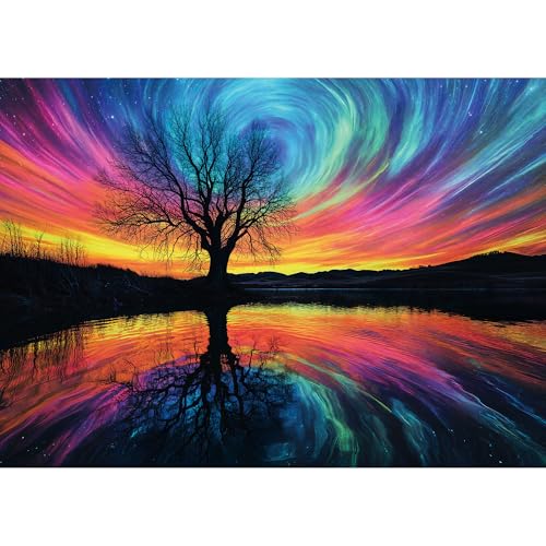 Puzzles für Erwachsene 1000 Teile – Baum des Lebens Aurora Puzzles 1000 Teile – 1000 Teile Puzzles mit Buchstaben auf der Rückseite – hartes herausforderndes 1000-teiliges Puzzle – 70,1 x 52,1 cm, 1:1 Puzzles für Erwachsene 1000 Teile – Baum des Lebens Aurora Puzzles 1000 Teile – 1000 Teile Puzzles mit Buchstaben auf der Rückseite – hartes herausforderndes 1000-teiliges Puzzle – 70,1 x 52,1 cm, 1:1 von lamplig
