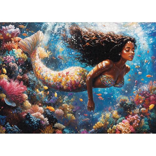 lamplig Puzzles für Erwachsene 1000 Teile – Meerjungfrau Ozean Strand Meer Koralle – 1000 Teile Puzzles mit Buchstaben auf der Rückseite – Puzzles 1000 Teile für lustige Spielabende – 70,1 cm L x 52,1 lamplig Puzzles für Erwachsene 1000 Teile – Meerjungfrau Ozean Strand Meer Koralle – 1000 Teile Puzzles mit Buchstaben auf der Rückseite – Puzzles 1000 Teile für lustige Spielabende – 70,1 cm L x 52,1 von lamplig
