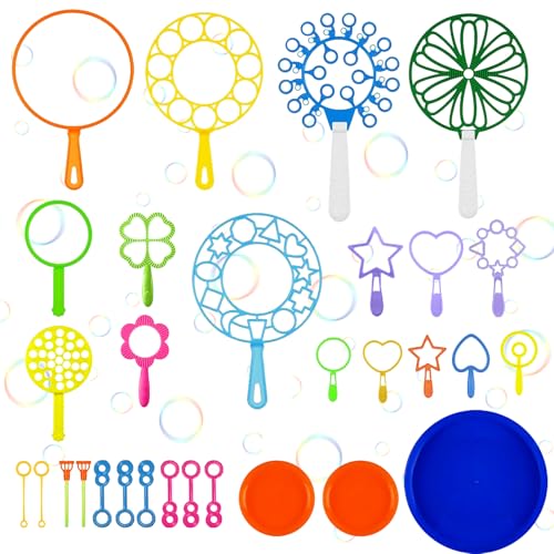 30-teiliges Seifenblasenset, Seifenblasenstab-Set, Seifenblasenstäbe mit Ablage für Gartenpartys drinnen und draußen, Kindergeburtstage, Hochzeiten 30-teiliges Seifenblasenset, Seifenblasenstab-Set, Seifenblasenstäbe mit Ablage für Gartenpartys drinnen und draußen, Kindergeburtstage, Hochzeiten von langyoujia