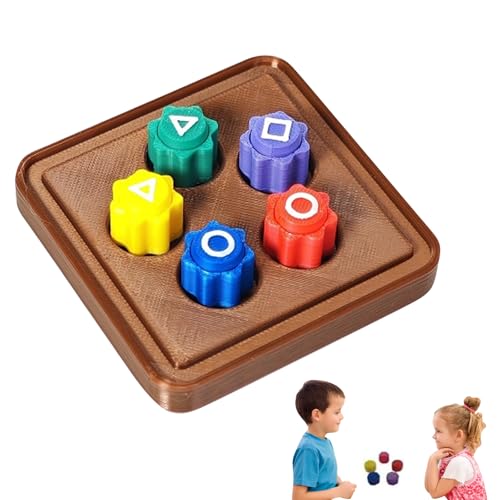 Koreanisches Gungi-Spiel, traditionelles Koreanisches Spiel, Koreanisches Gungi-Jack-Spielset, Reaktionsspiel für Kinder und Erwachsene, klassisches Hand-Auge-Koordinations-Kieselstein-Set (Gelb) von langyoujia