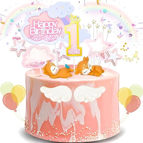 15 Stück 1. Geburtstag Regenbogen Tortendeko, Regenbogen Tortendeko, Happy Birthday Regenbogen Tortendeko, Kitz Kuchen Dekorieren, Geeignet Für Eine Vielzahl Von Kuchen- Und Muffin-Dekorationen (Rosa) 15 Stück 1. Geburtstag Regenbogen Tortendeko, Regenbogen Tortendeko, Happy Birthday Regenbogen Tortendeko, Kitz Kuchen Dekorieren, Geeignet Für Eine Vielzahl Von Kuchen- Und Muffin-Dekorationen (Rosa) von lankai